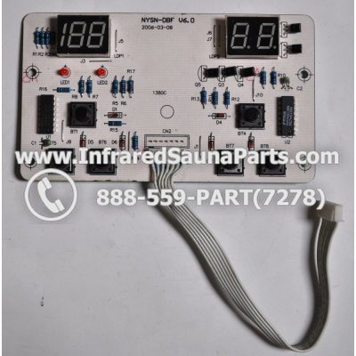 CIRCUIT BOARDS / TOUCH PADS - CIRCUIT BOARD  TOUCHPAD SAUNAGEN INFRARED SAUNA  NYSN-DBF V6.0 WITH WIRE 1